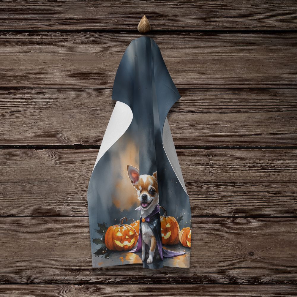 Chihuahua Puppy Halloween Kitchen Towel Dish Cloths Guest Hand Towel Decorative Bathroom Towel for Face,Tea, Dishcloth, Kitchen and Bath
