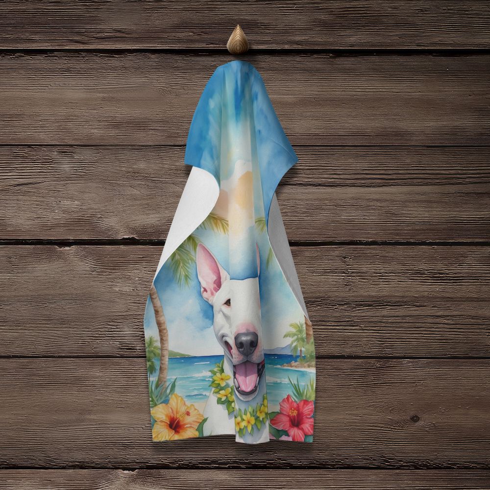 NEW Bull Terrier Luau Kitchen Towel Dish Cloths Guest Hand Towel Decorative Bathroom Towel for Face,Tea, Dishcloth, Kitchen and Bath