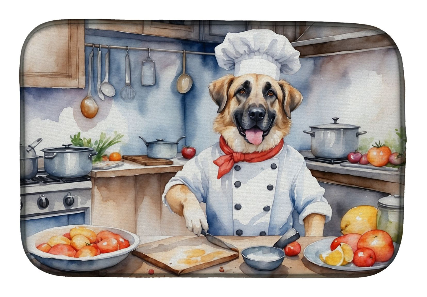 Anatolian Shepherd The Chef Dish Drying Mat Absorbent Dish Drying Mat Pad for Kitchen Counter Dish Drainer Mat for Countertop, 14 x 21", Multicolor