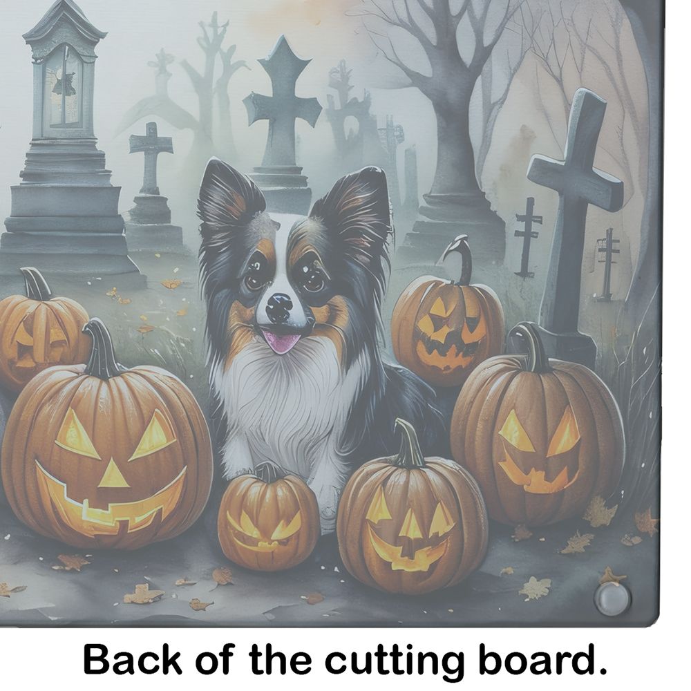 NEW Papillon Spooky Halloween Glass Cutting Board Decorative Tempered Glass Kitchen Cutting and Serving Board Large Size Chopping Board