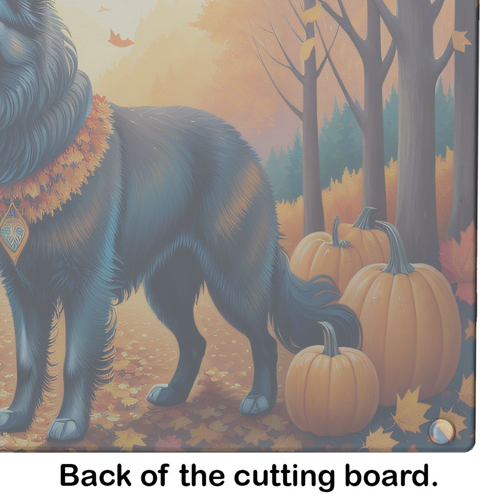 NEW Belgian Sheepdog Fall Glass Cutting Board Decorative Tempered Glass Kitchen Cutting and Serving Board Large Size Chopping Board