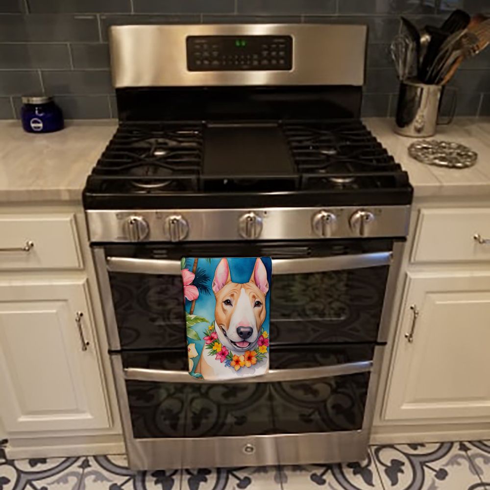 NEW English Bull Terrier Luau Kitchen Towel Dish Cloths Guest Hand Towel Decorative Bathroom Towel for Face,Tea, Dishcloth, Kitchen and Bath