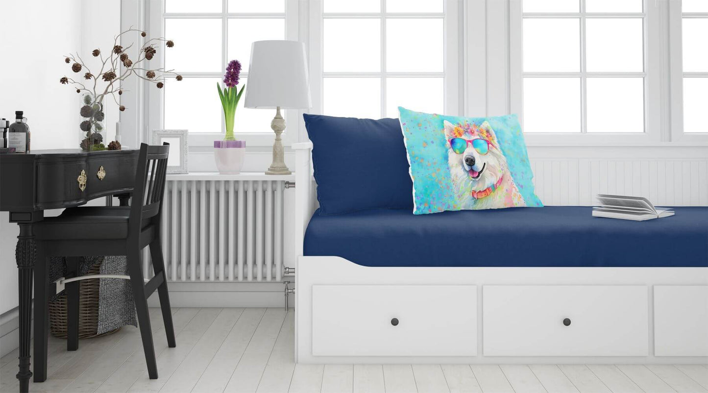 Samoyed Hippie Dawg Standard Pillowcase Lightweight Super Soft Easy Care Decorative Artwork Pillowcase, Standard