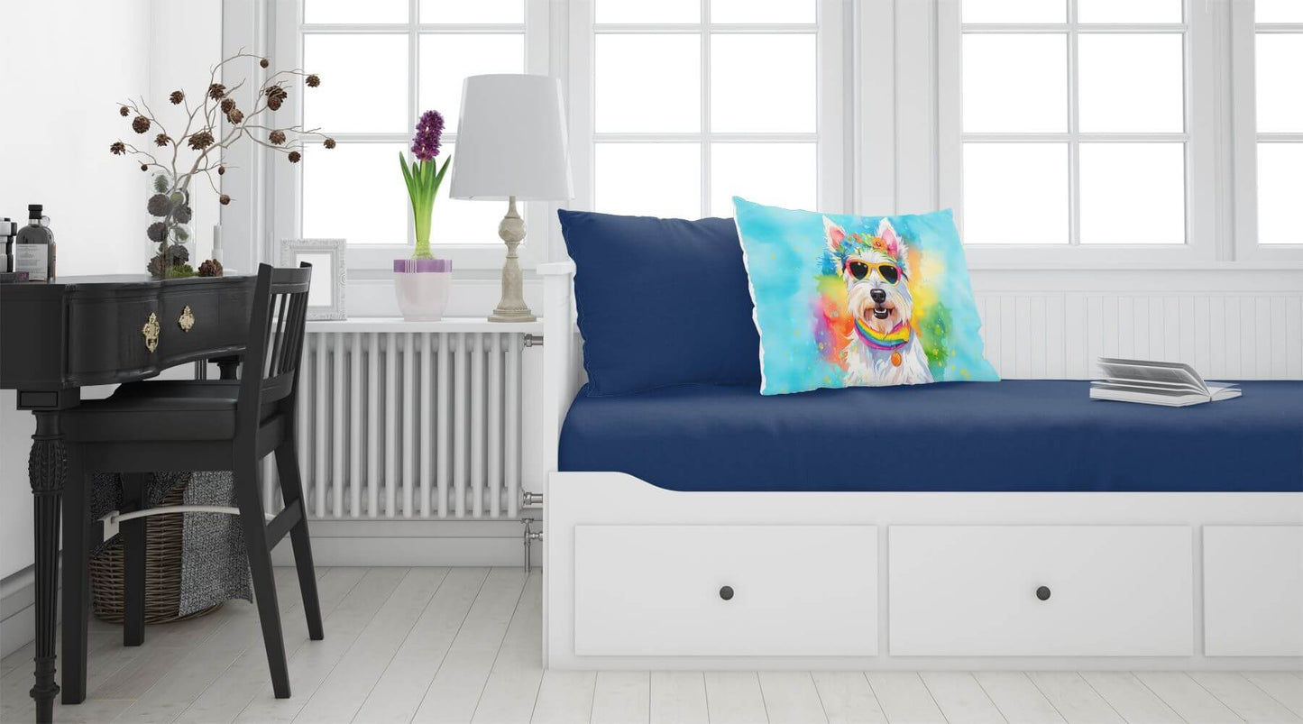 Westie Hippie Dawg Standard Pillowcase Lightweight Super Soft Easy Care Decorative Artwork Pillowcase, Standard