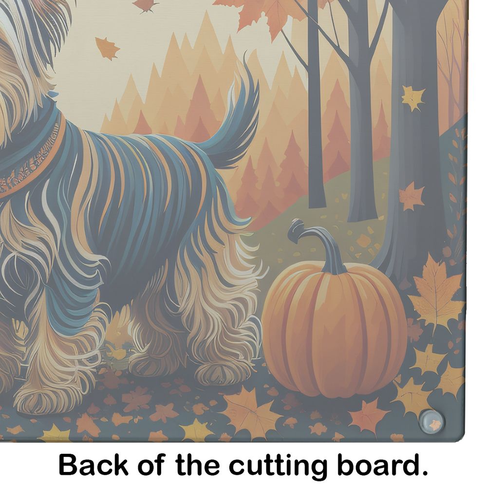 NEW Silky Terrier Fall Glass Cutting Board Decorative Tempered Glass Kitchen Cutting and Serving Board Large Size Chopping Board