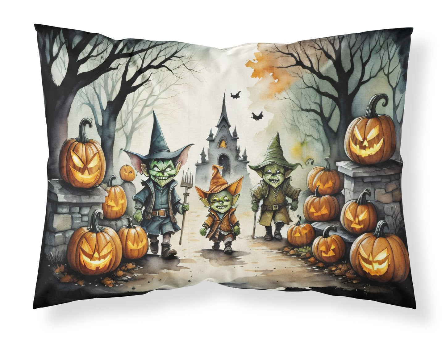 Goblins Spooky Halloween Standard Pillowcase Lightweight Super Soft Easy Care Decorative Artwork Pillowcase, Standard