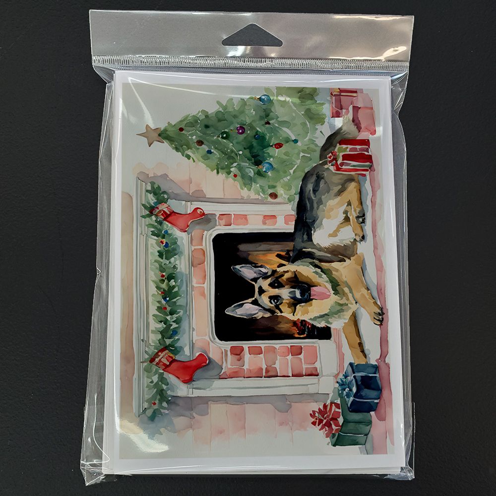 German Shepherd Christmas Greeting Cards Pack of 8 Blank Cards with Envelopes Whimsical A7 Size 5x7 Blank Note Cards