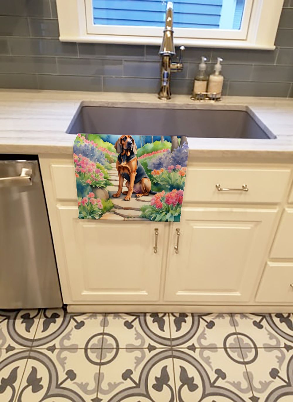 Bloodhound Spring Path Kitchen Towel Dish Cloths Guest Hand Towel Decorative Bathroom Towel for Face,Tea, Dishcloth, Kitchen and Bath