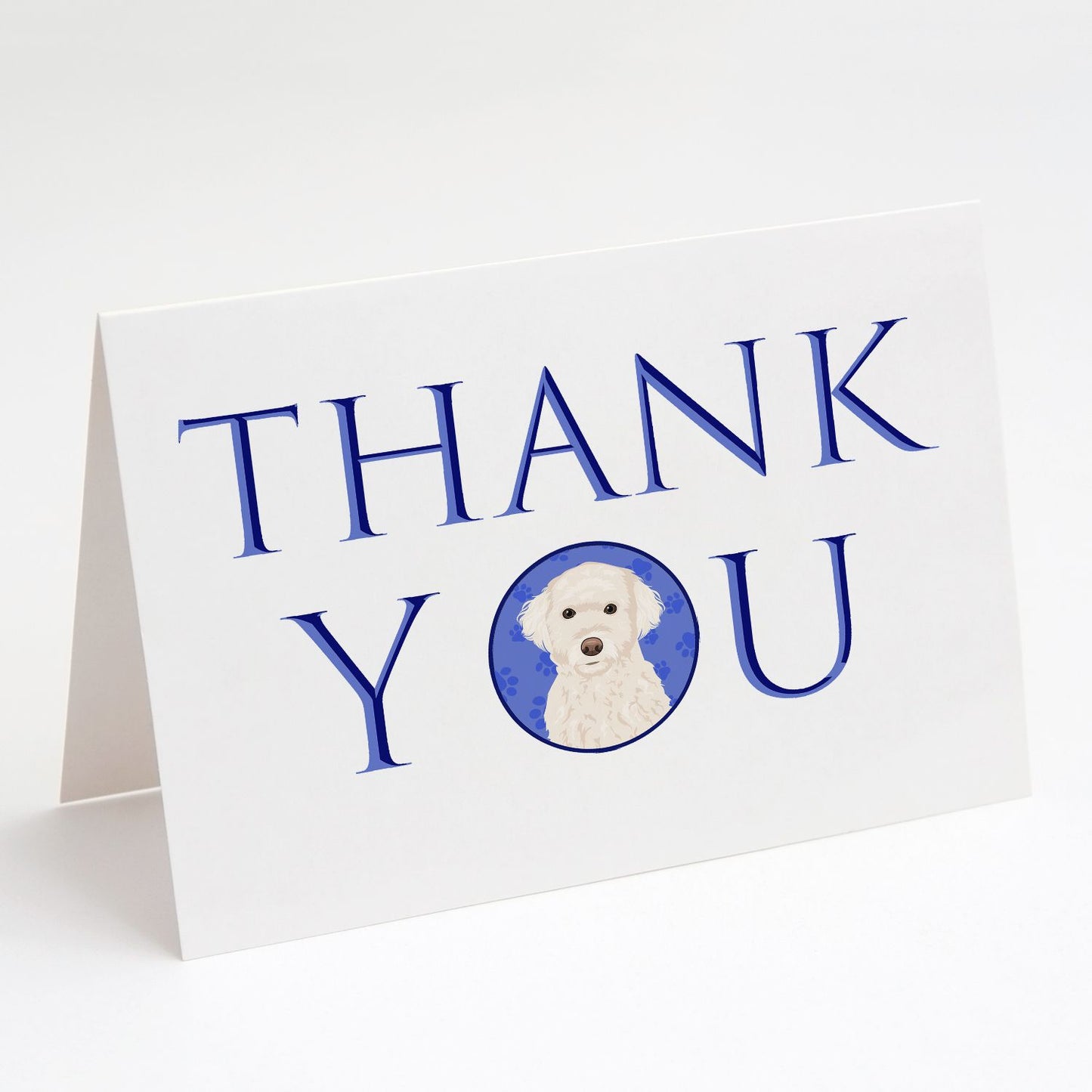 Doodle Cream #2 Thank You Greeting Cards Pack of 8 Blank Cards with Envelopes Whimsical A7 Size 5x7 Blank Note Cards