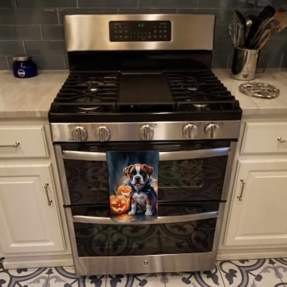 Boxer Puppy Halloween Kitchen Towel Dish Cloths Guest Hand Towel Decorative Bathroom Towel for Face,Tea, Dishcloth, Kitchen and Bath