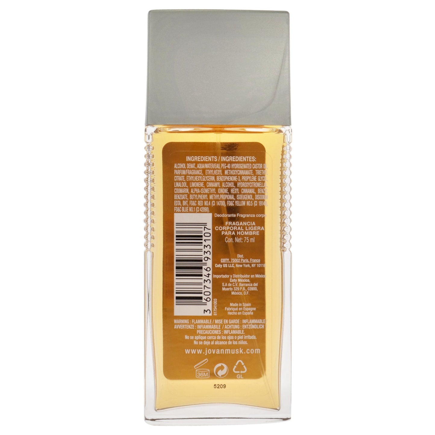 Jovan Musk by Jovan for Men - 2.5 oz Body Fragrance (Unboxed) - Clothes For Her Online Store