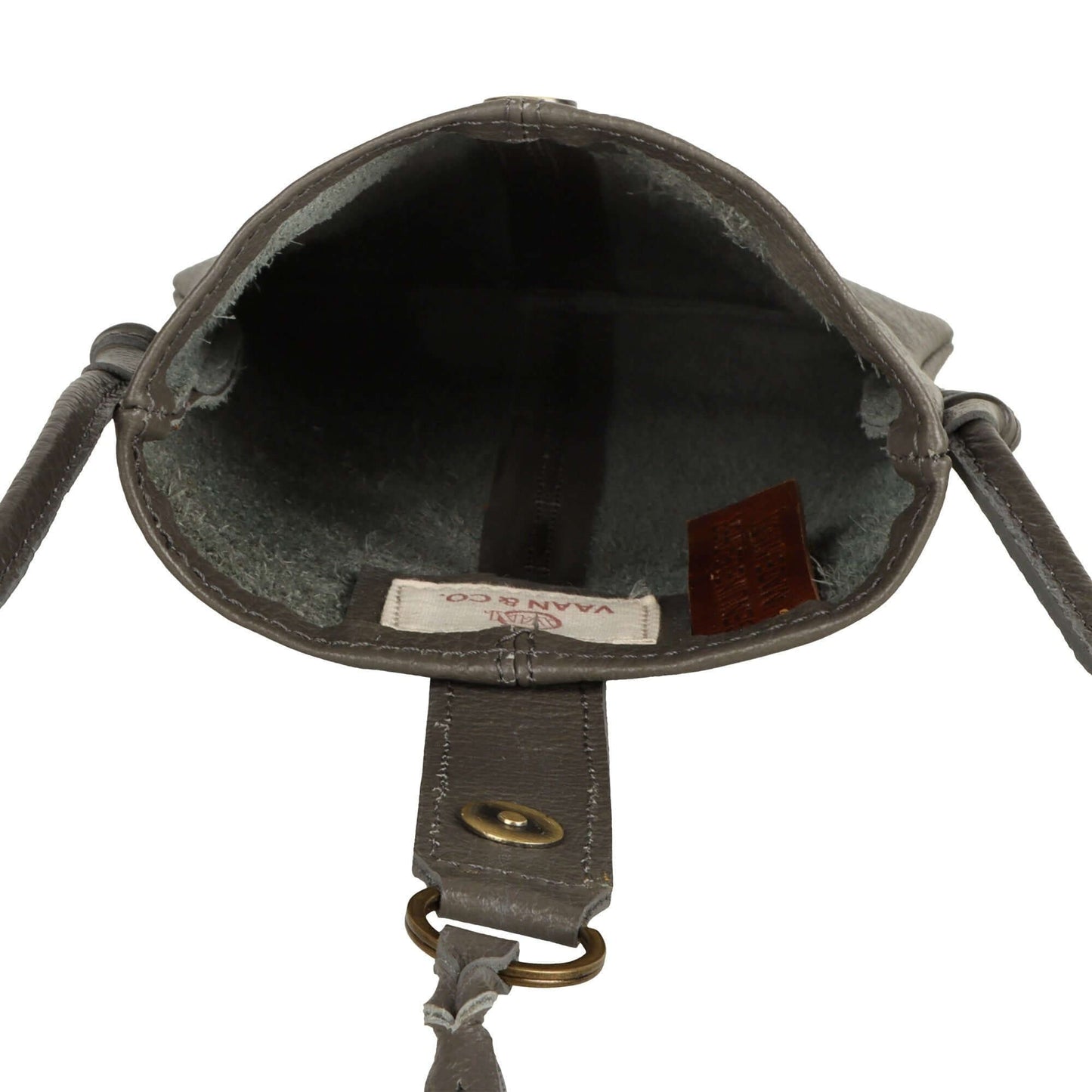 Jennie Small crossbody bag w/ slim strap closure & tassel - Ash Grey