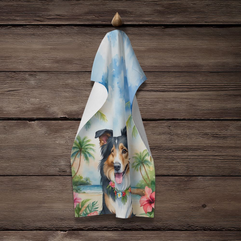 Collie Luau Kitchen Towel Dish Cloths Guest Hand Towel Decorative Bathroom Towel for Face,Tea, Dishcloth, Kitchen and Bath