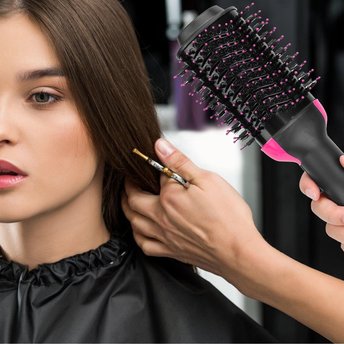 Hot Hair Brush 4 In 1 Hair Dryer Volumizer Brush Dryer Comb For Straightening Curling Drying - Clothes For Her Online Store