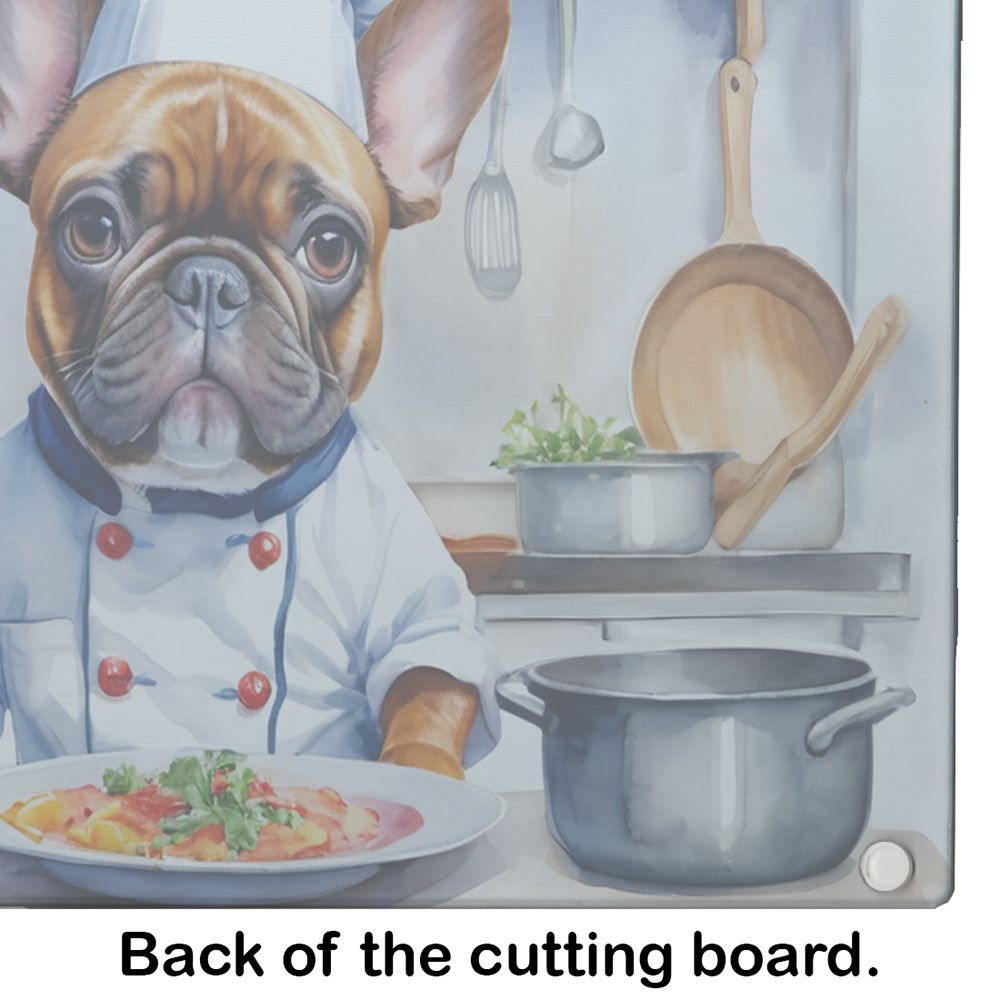 NEW French Bulldog The Chef Glass Cutting Board Decorative Tempered Glass Kitchen Cutting and Serving Board Large Size Chopping Board