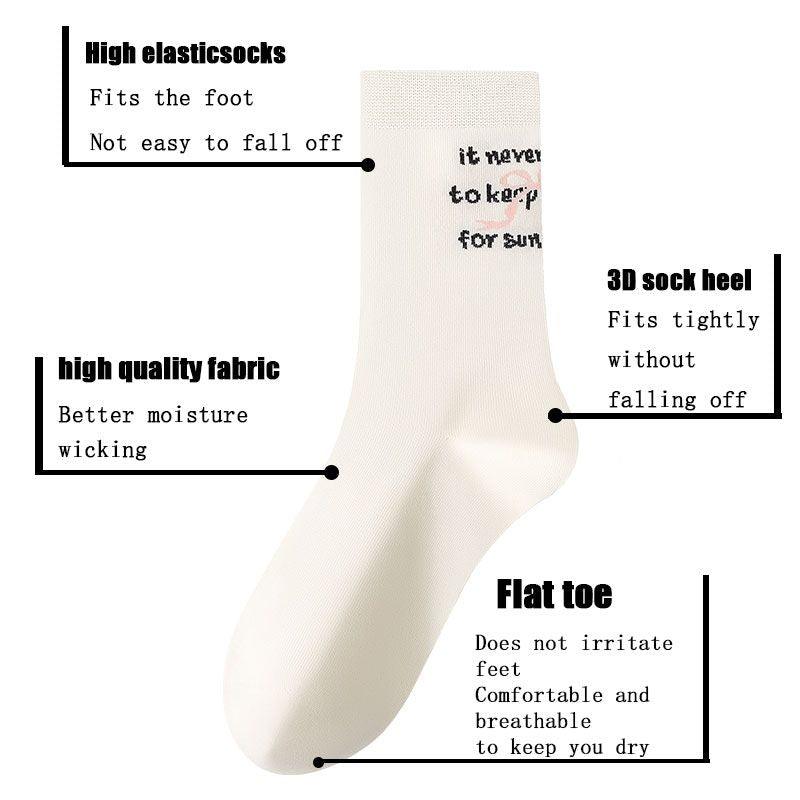 Womens Crew Socks Casual Knit Comfy Seamless Breathable Cool Dress Socks For Outdoor Sports Running Fitness Cycling - Clothes For Her Online Store