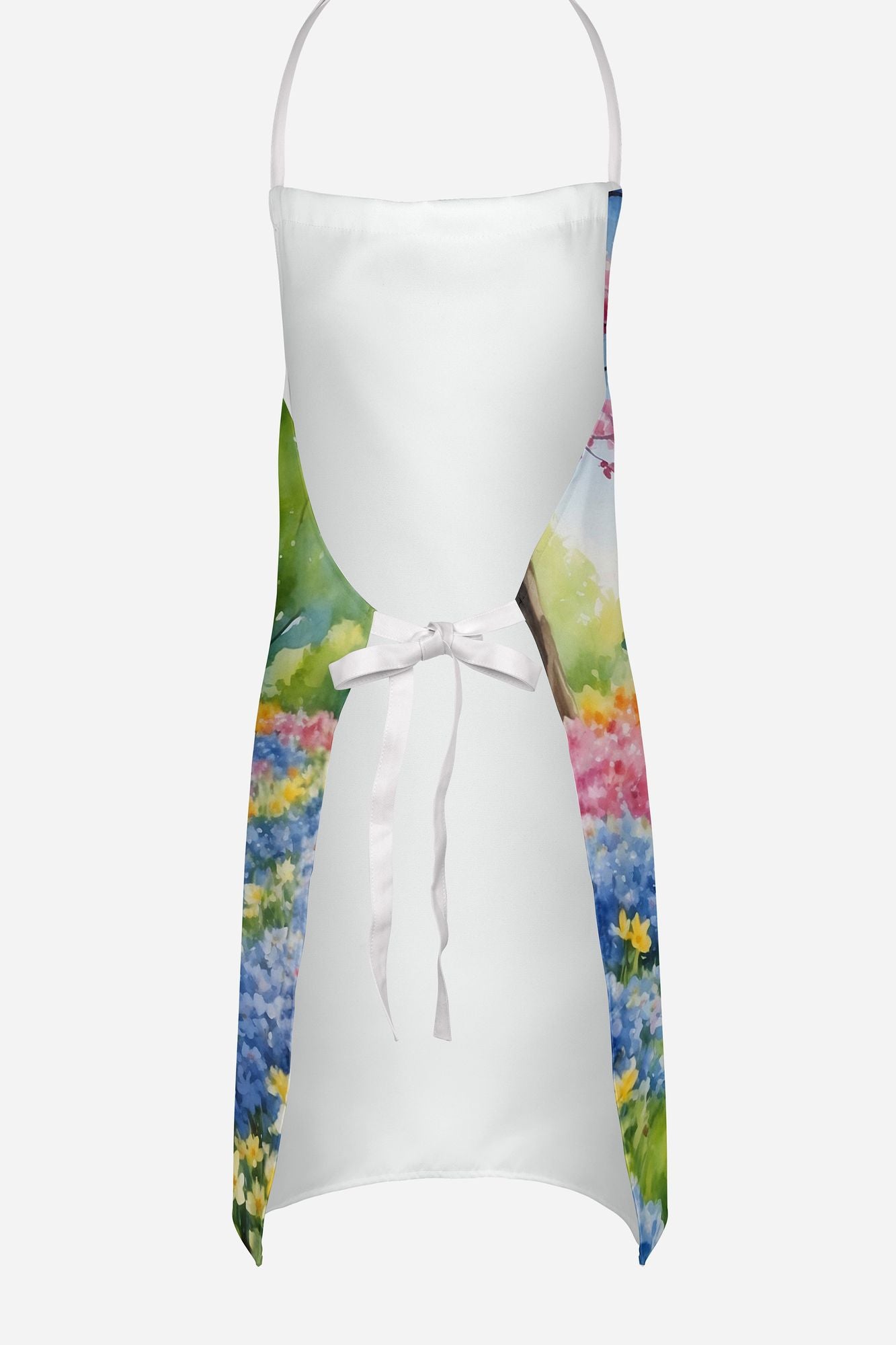 American Bulldog Spring Garden Apron Cooking Kitchen Server Baking Crafts Gardening for Adult Women Men, Unisex, Large, Multicolor