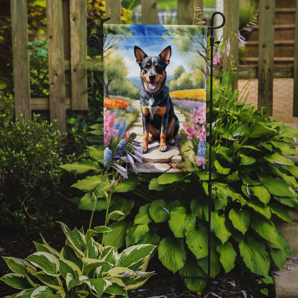 Australian Cattle Dog Spring Garden Garden Flag Mailbox Flag Decorative Yard Flag Banner Outside Patio Artwork Yard Flower Beds, Garden Size, Multicolor