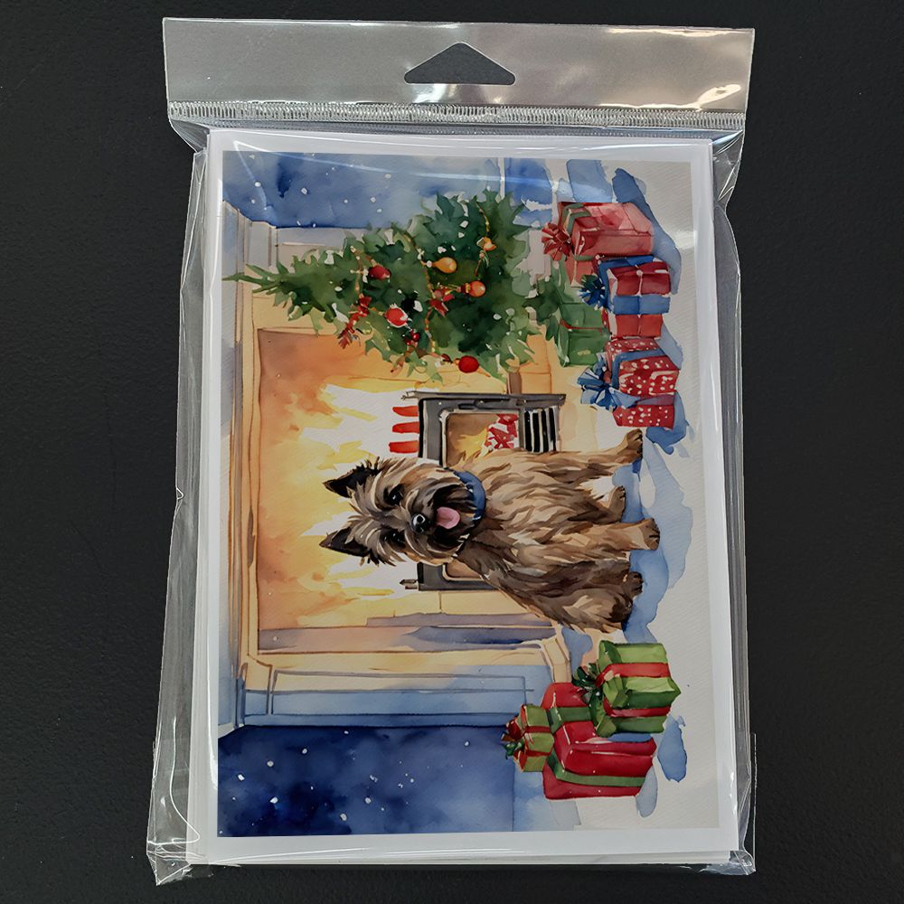 Cairn Terrier Christmas Greeting Cards Pack of 8 Blank Cards with Envelopes Whimsical A7 Size 5x7 Blank Note Cards