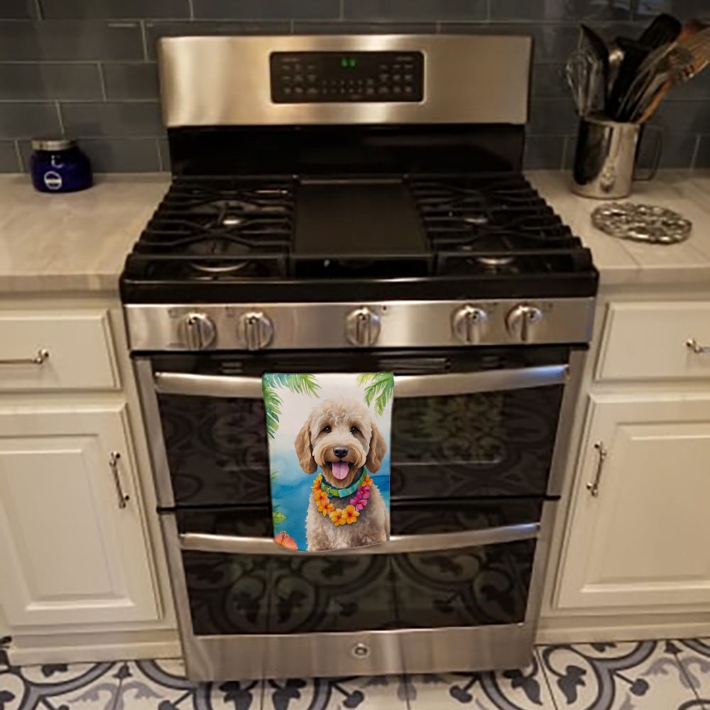 Labradoodle Luau Kitchen Towel Dish Cloths Guest Hand Towel Decorative Bathroom Towel for Face,Tea, Dishcloth, Kitchen and Bath