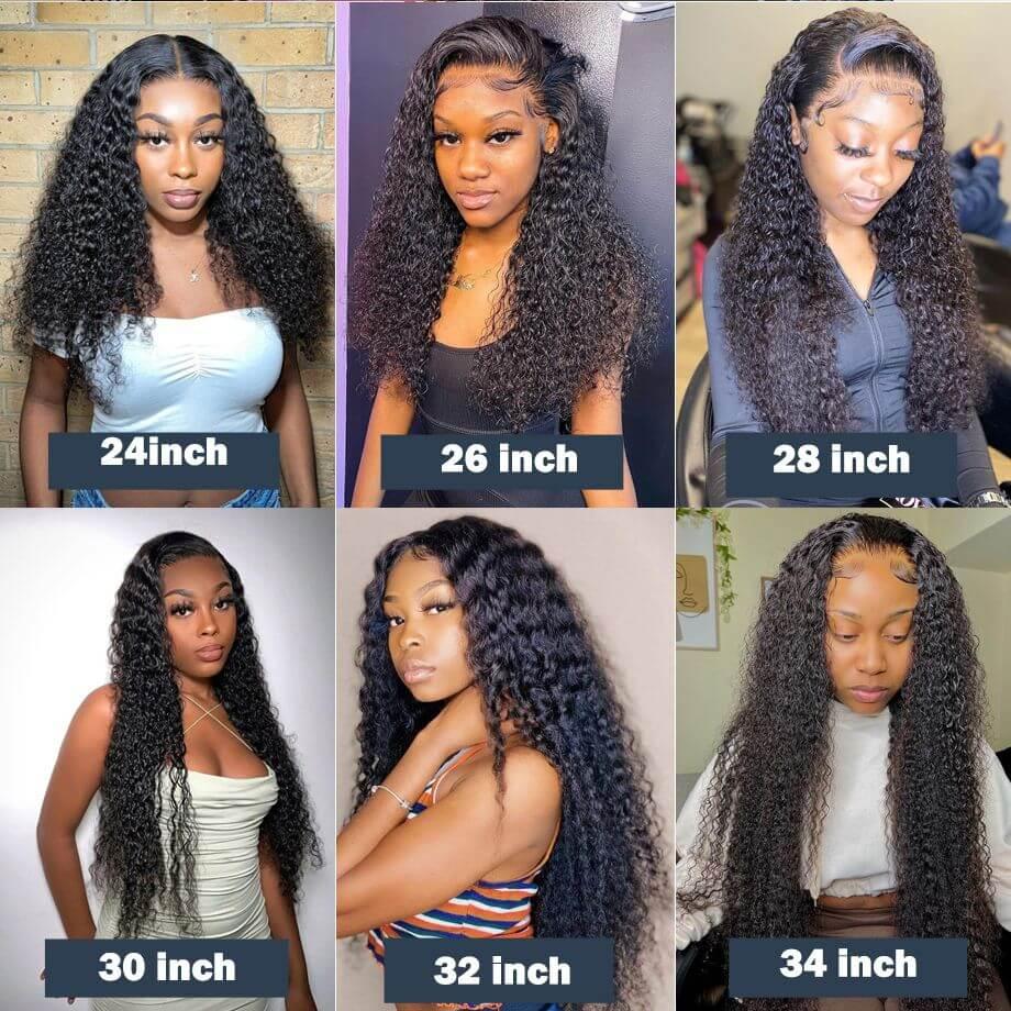 Transparent 13x4 13x6 HD Water Wave Lace Front Wigs Curly Human Hair Wigs Deep Wave Lace Frontal Wigs For Women Pre Plucked - Clothes For Her Online Store