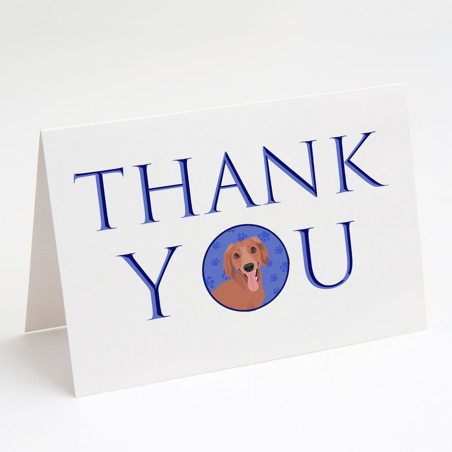 Chihuahua Red #1 Thank You Greeting Cards Pack of 8 Blank Cards with Envelopes Whimsical A7 Size 5x7 Blank Note Cards