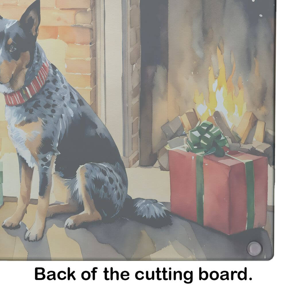 NEW Australian Cattle Dog Cozy Christmas Glass Cutting Board Decorative Tempered Glass Kitchen Cutting and Serving Board Large Size Chopping Board