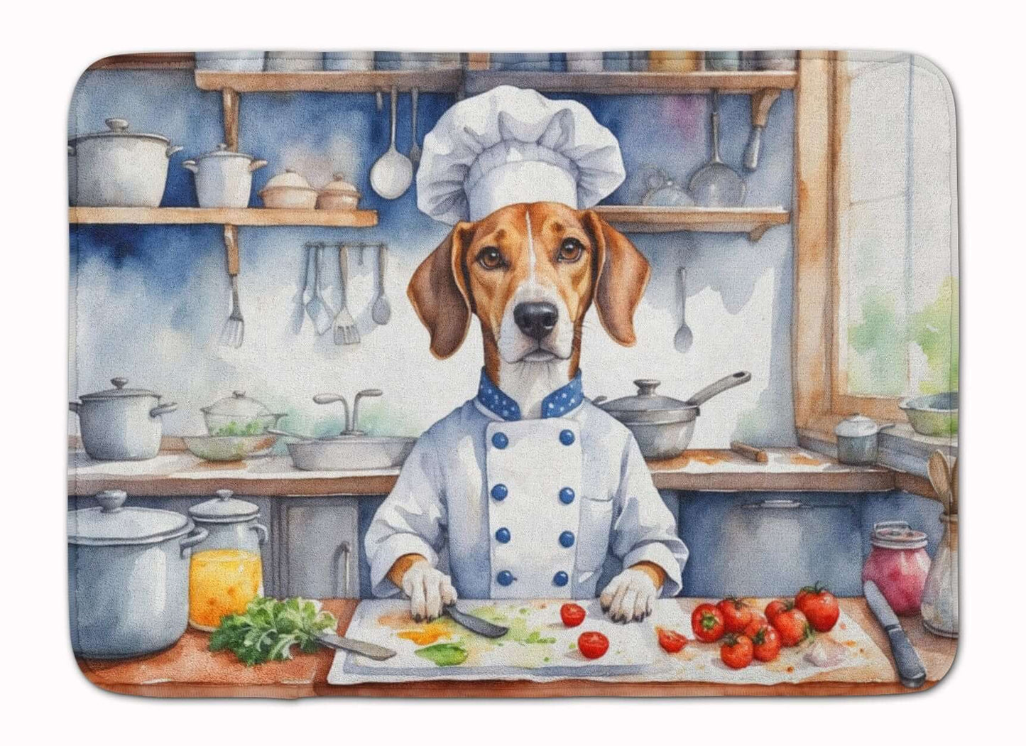 American Foxhound The Chef Memory Foam Kitchen Mat Machine Washable Anti-Fatigue Mat Cushion Comfort Bath Mat or Kitchen Rug