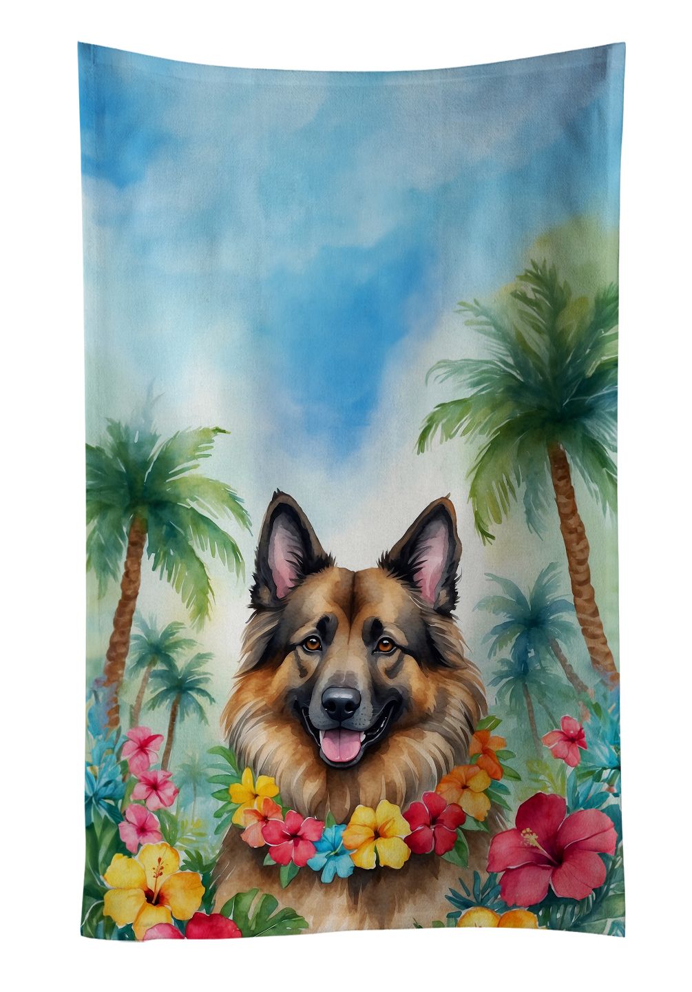 Belgian Tervuren Luau Kitchen Towel Dish Cloths Guest Hand Towel Decorative Bathroom Towel for Face,Tea, Dishcloth, Kitchen and Bath