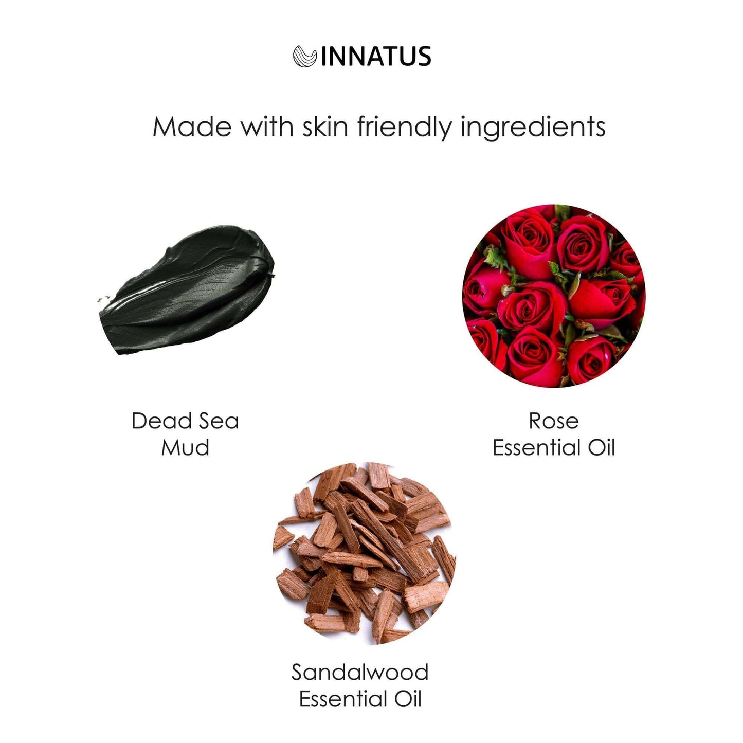 Dead Sea Mud Mask with Rose Oil – 4oz Detoxifying & Purifying Face Mask – Infused with Lemon & Sandalwood Oils for Acne Control & Skin Hydration "