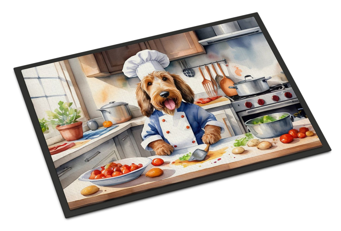 Otterhound The Chef Doormat Front Door Mat Indoor Outdoor Rugs for Entryway, Non Slip Washable Low Pile, 24H X 36W