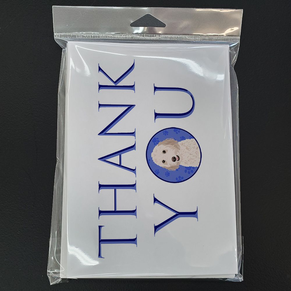 Doodle Cream #1 Thank You Greeting Cards Pack of 8 Blank Cards with Envelopes Whimsical A7 Size 5x7 Blank Note Cards