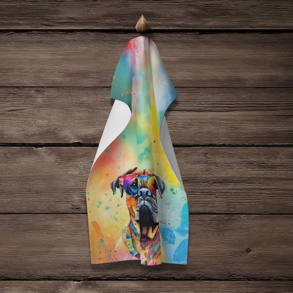 Bullmastiff Hippie Dawg Kitchen Towel Dish Cloths Guest Hand Towel Decorative Bathroom Towel for Face,Tea, Dishcloth, Kitchen and Bath