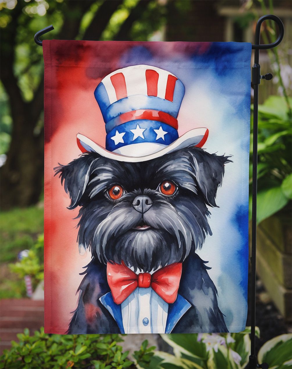 Affenpinscher Patriotic American Garden Flag Mailbox Flag Decorative Yard Flag Banner Outside Patio Artwork Yard Flower Beds, Garden Size, Multicolor