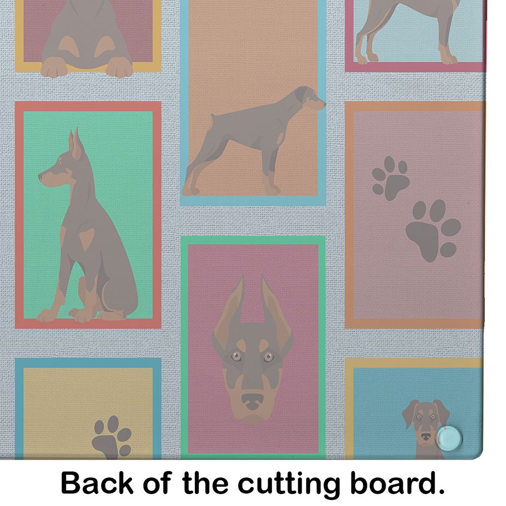 NEW Lots of Red Doberman Pinscher Glass Cutting Board Decorative Tempered Glass Kitchen Cutting and Serving Board Large Size Chopping Board