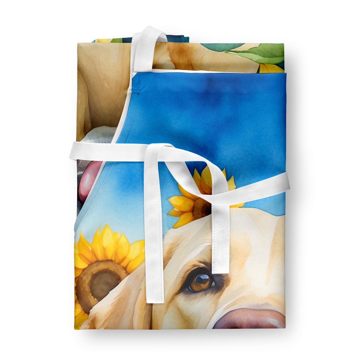 Labrador Retriever in Sunflowers Apron Cooking Kitchen Server Baking Crafts Gardening for Adult Women Men, Unisex, Large, Multicolor