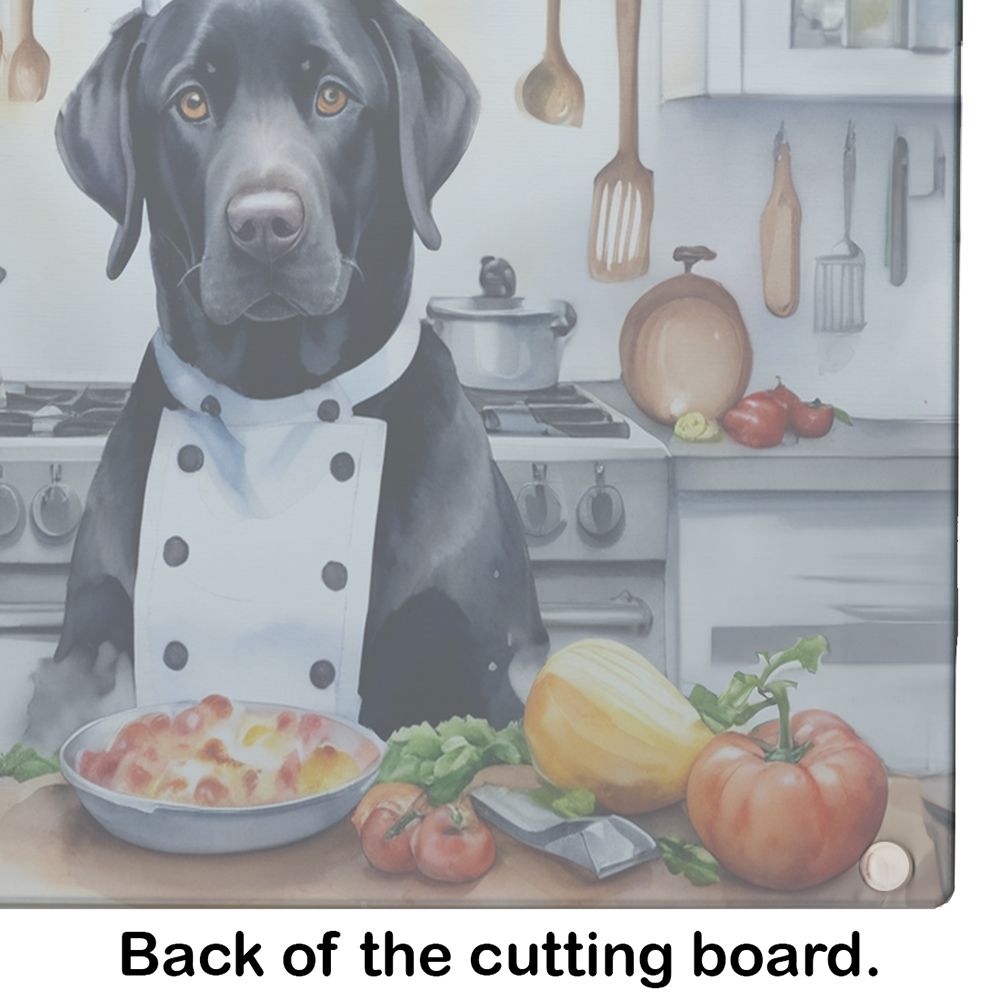 NEW Black Labrador Retriever The Chef Glass Cutting Board Decorative Tempered Glass Kitchen Cutting and Serving Board Large Size Chopping Board
