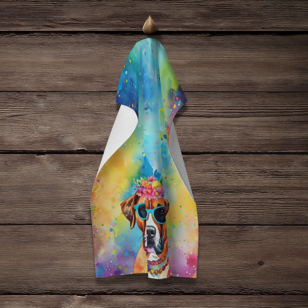 Boxer Hippie Dawg Kitchen Towel Dish Cloths Guest Hand Towel Decorative Bathroom Towel for Face,Tea, Dishcloth, Kitchen and Bath
