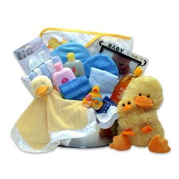Bath Time Baby New Baby Basket-Blue (Lg)