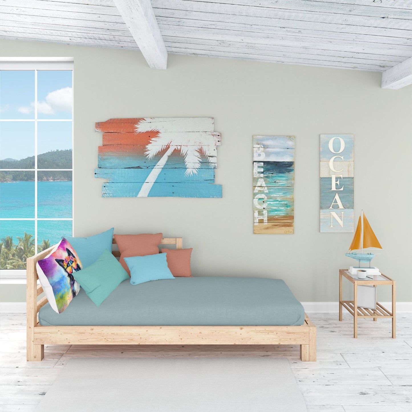 Border Collie Hippie Dawg Standard Pillowcase Lightweight Super Soft Easy Care Decorative Artwork Pillowcase, Standard