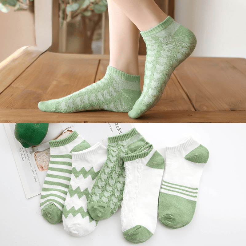 5Pairs Women Socks Short Boat Invisiable Chaussette Femme Skarpety Cotton Ankle Meias Sock Female Breathable Calcetines Mujer