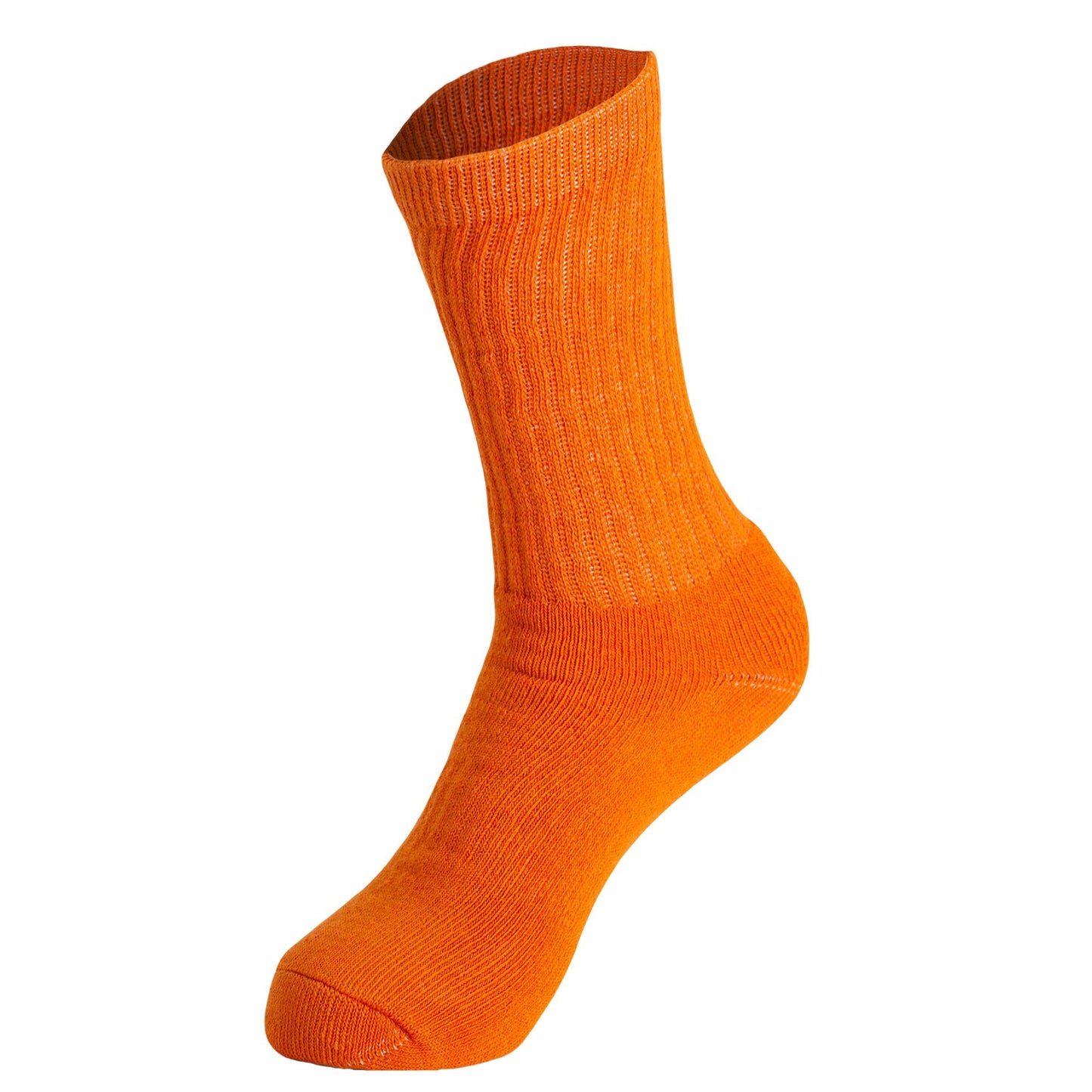 Orange Crew Socks 3 Pairs Breathable Cotton Socks Shoe Size 5 to 10