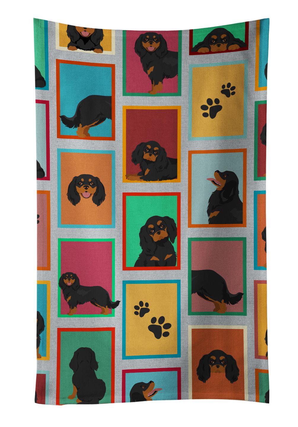 Lots of Black and Tan Cavalier King Charles Spaniel Kitchen Towel Dish Cloths Guest Hand Towel Decorative Bathroom Towel for Face,Tea, Dishcloth, Kitchen and Bath