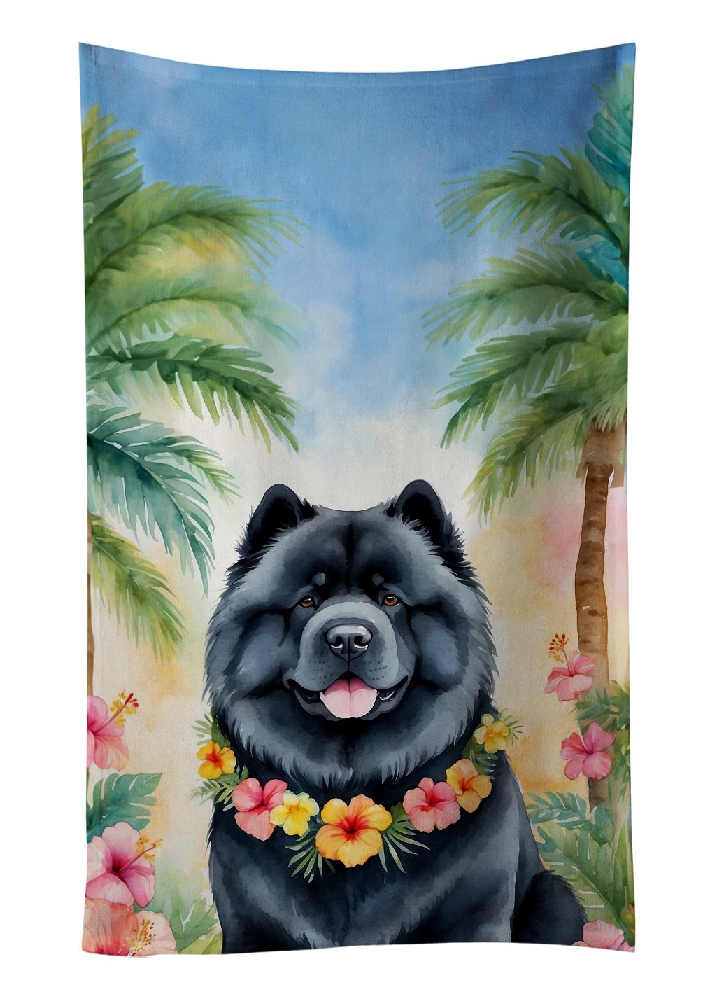 Chow Chow Luau Kitchen Towel Dish Cloths Guest Hand Towel Decorative Bathroom Towel for Face,Tea, Dishcloth, Kitchen and Bath