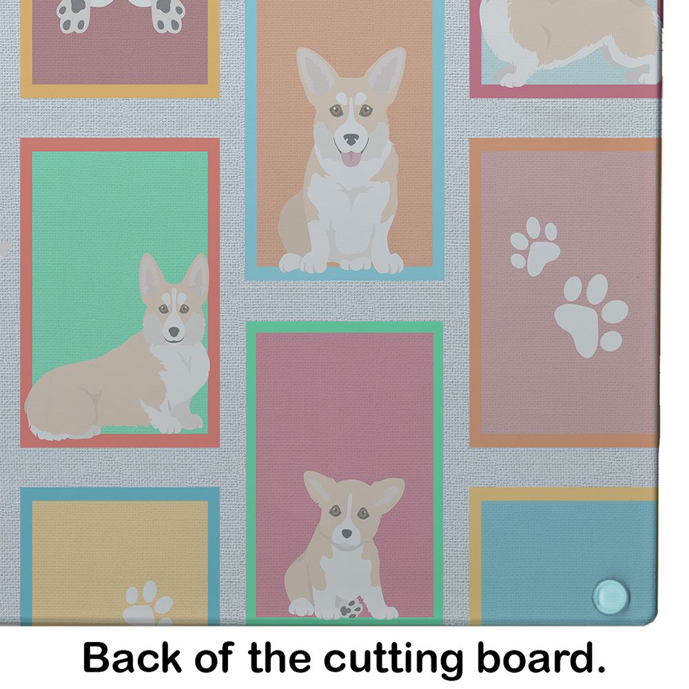 NEW Lots of Fawn Pembroke Corgi Glass Cutting Board Decorative Tempered Glass Kitchen Cutting and Serving Board Large Size Chopping Board