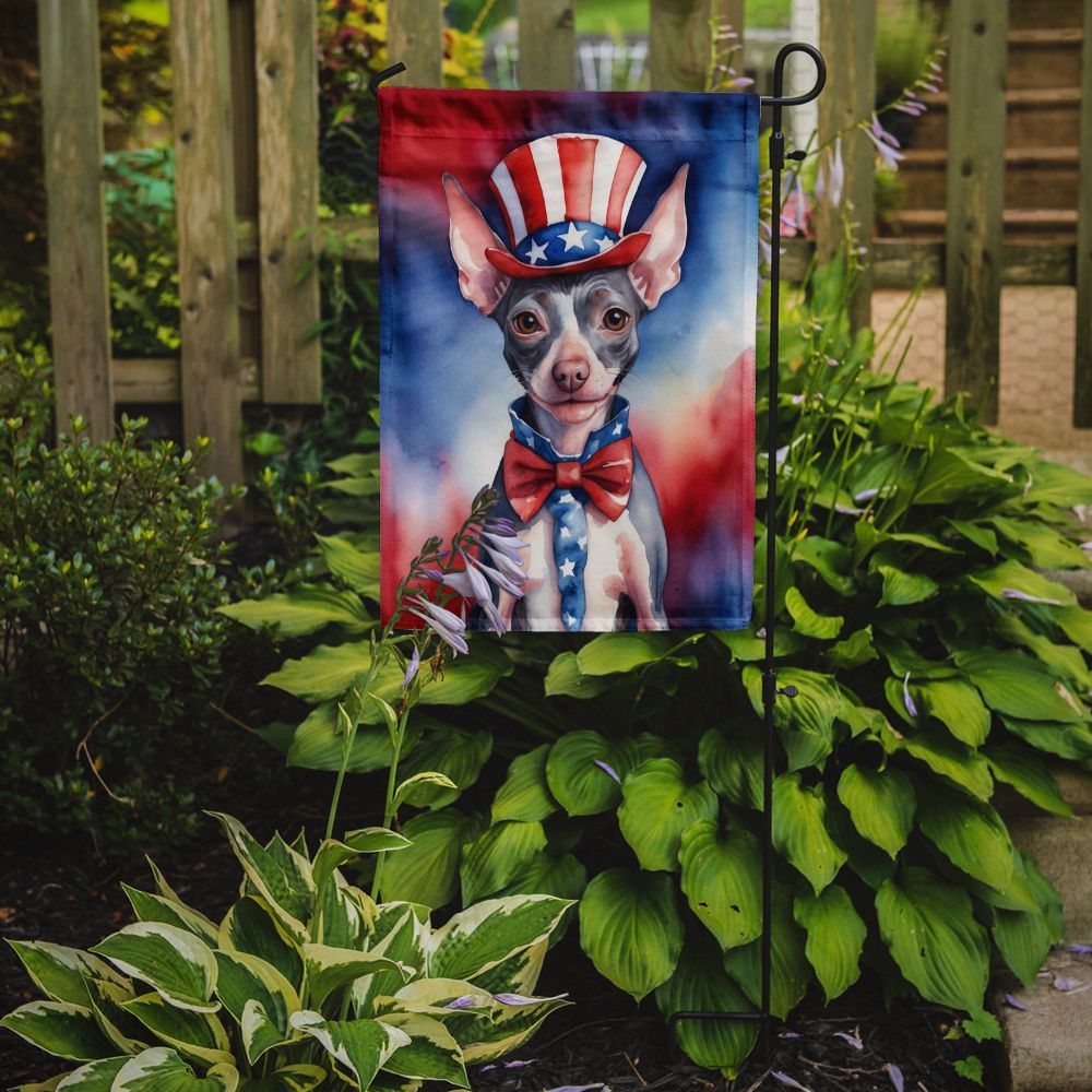 American Hairless Terrier Patriotic American Garden Flag Mailbox Flag Decorative Yard Flag Banner Outside Patio Artwork Yard Flower Beds, Garden Size, Multicolor
