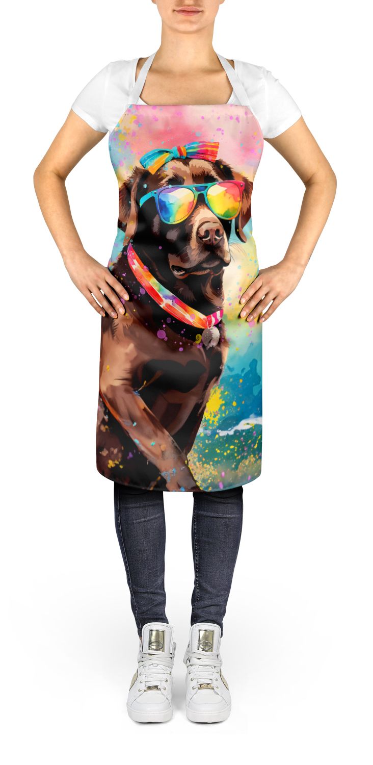 Chocolate Labrador Hippie Dawg Apron Cooking Kitchen Server Baking Crafts Gardening for Adult Women Men, Unisex, Large, Multicolor