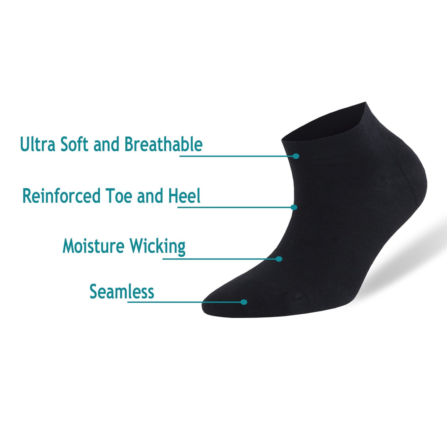 Bamboo Low Cut Ankle Socks for Women 8 Pairs Soft Thin Women Casual Socks with Gift Box