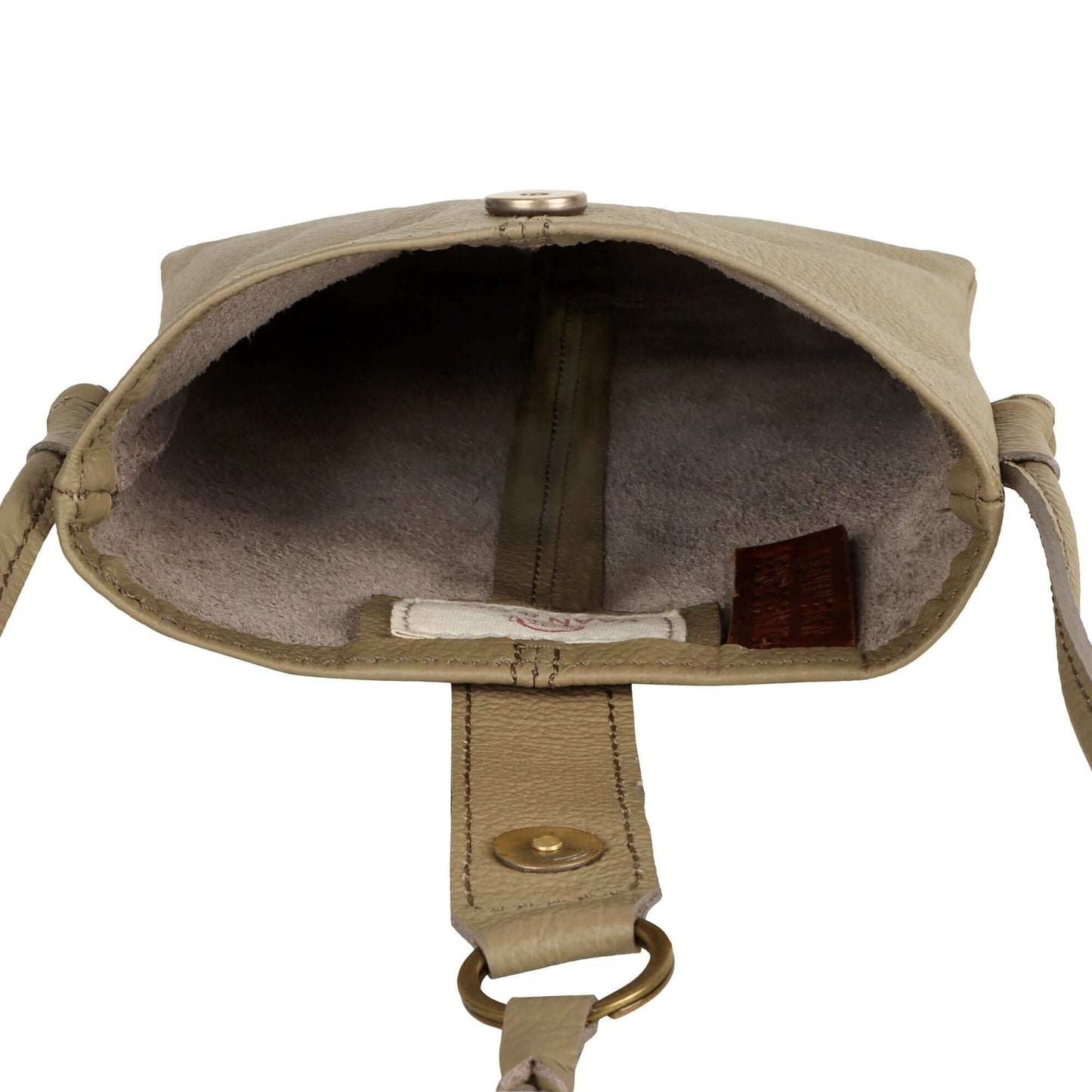 Jennie Small crossbody bag w/ slim strap closure & tassel - Light Brown