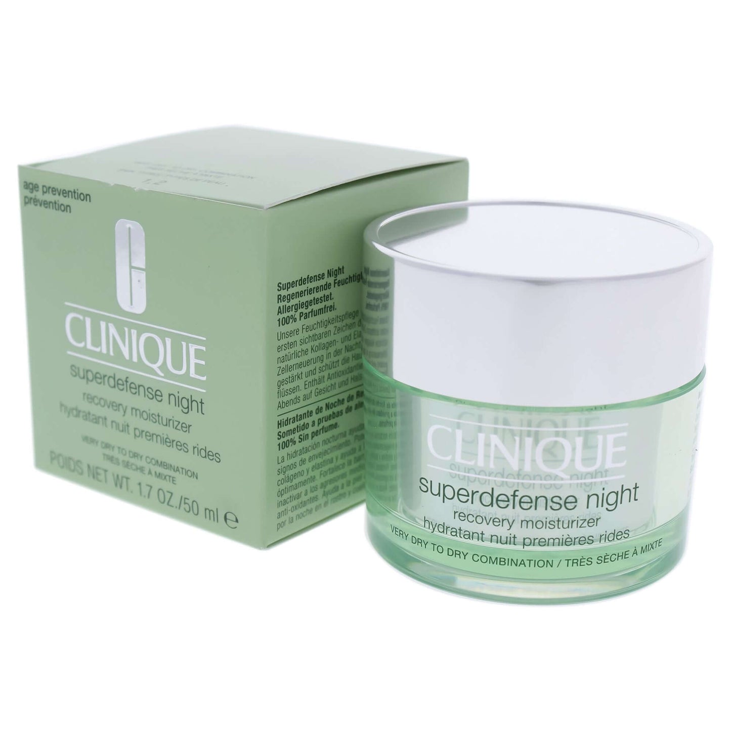Superdefense Night Recovery Moisturizer by Clinique for Unisex - 1.7 oz Moisturizer